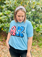 AR Bubble Letter Tee On Bella Canvas