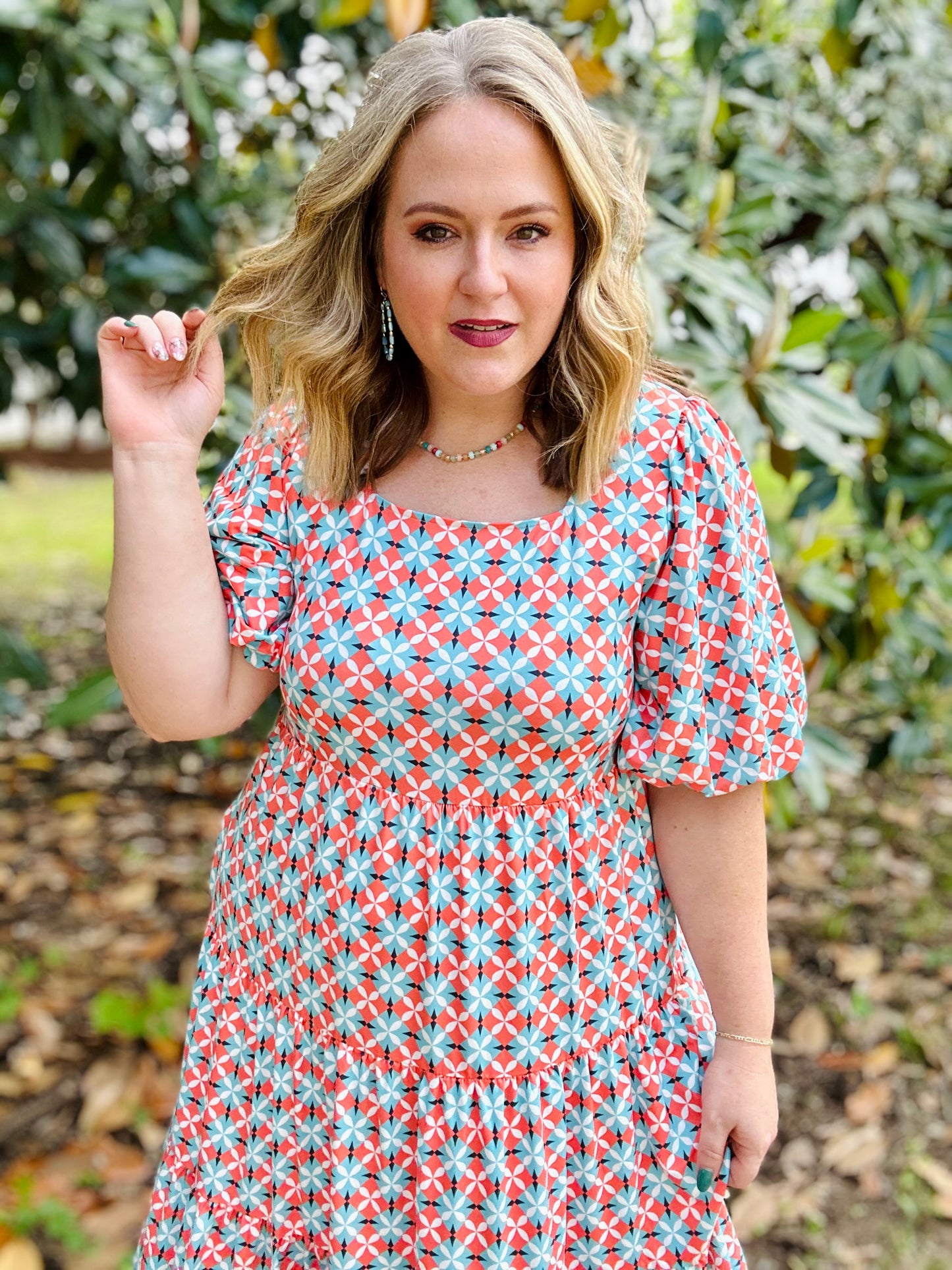 Georgia Geo Print Dress
