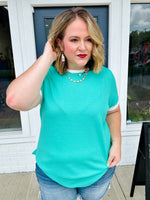 Harley Half Sleeve Waffle Knit Top