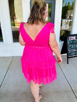 Alianah Pink Tiered Dress