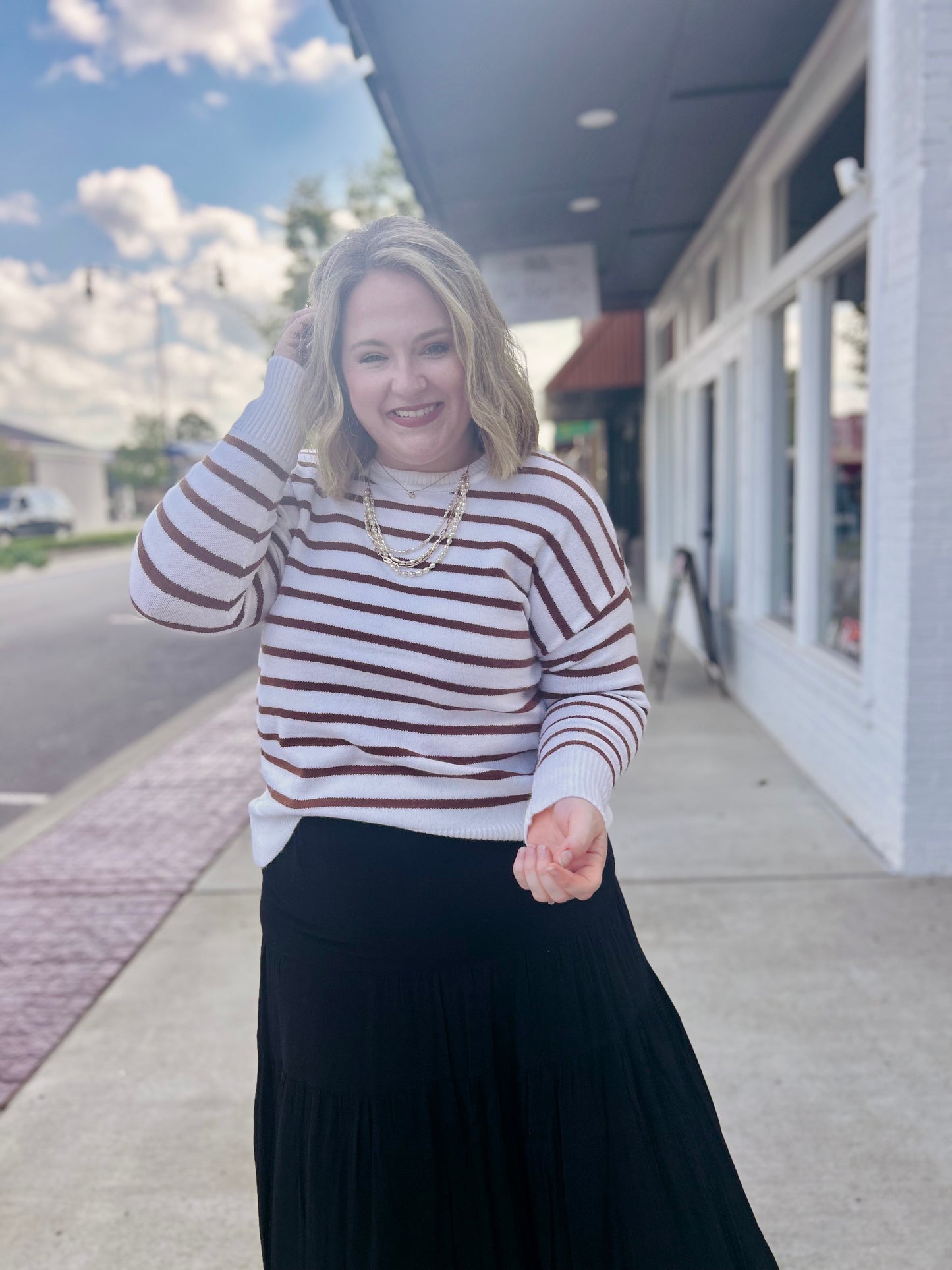 Striped Knit Sweater