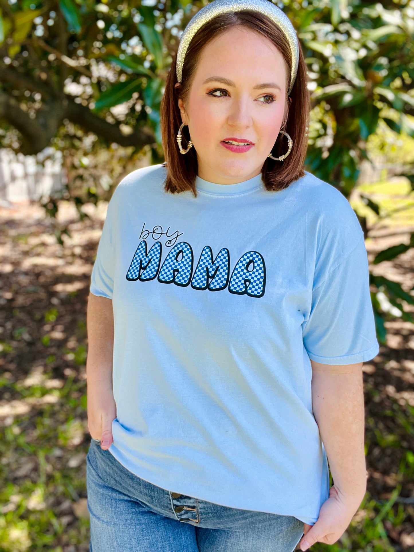 Boy Mama Tee On Comfort Colors