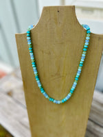 Candy Stone Beaded Necklace in Blue