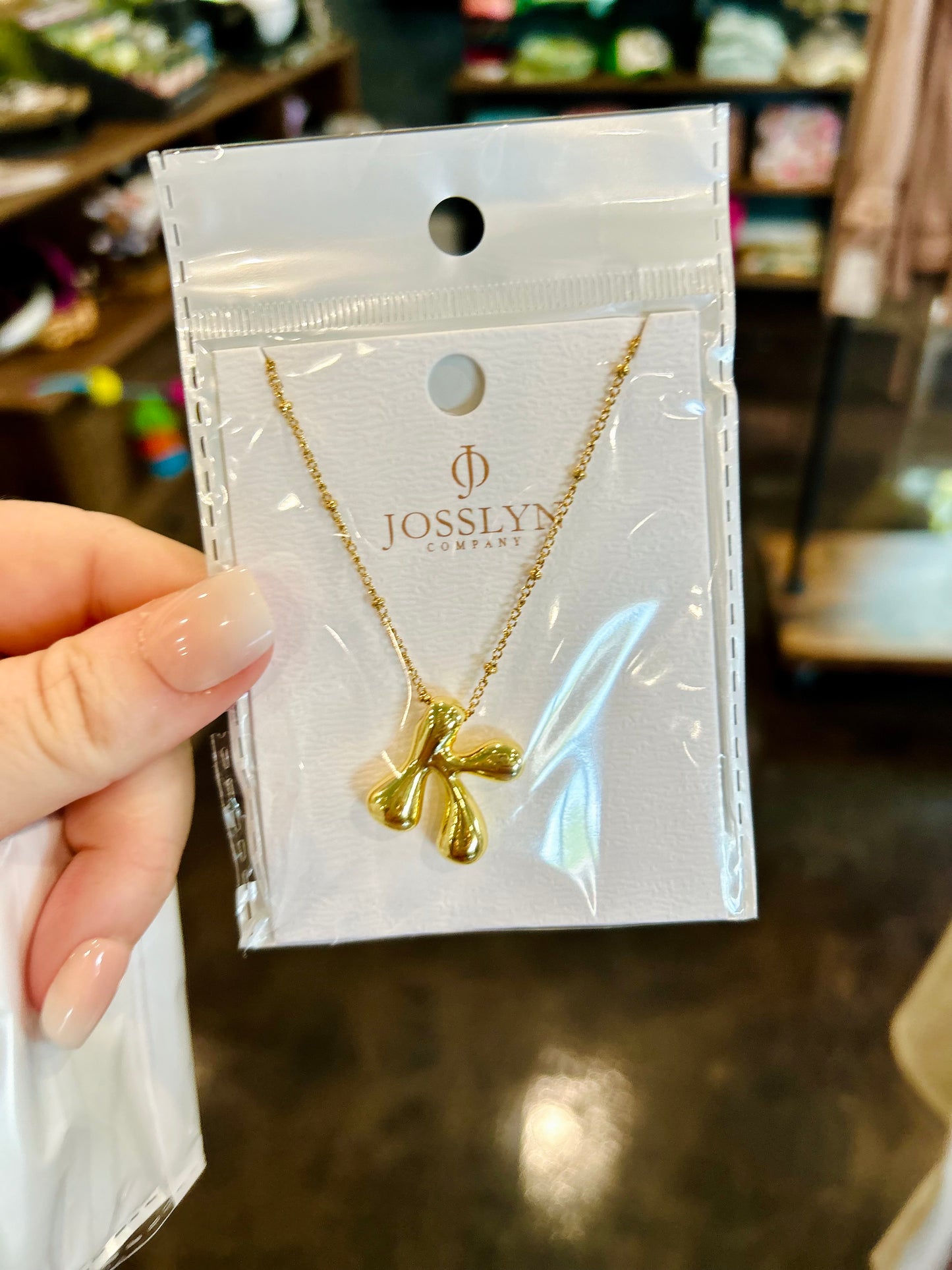 SS Bubble Initial Necklace