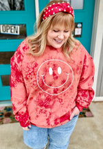 Smiley Leopard Bleach Sweatshirt