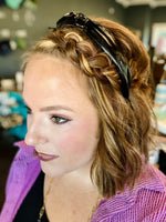 Faux Leather Top Knot Headband