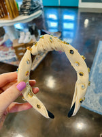 Bedazzled Headband in Cream