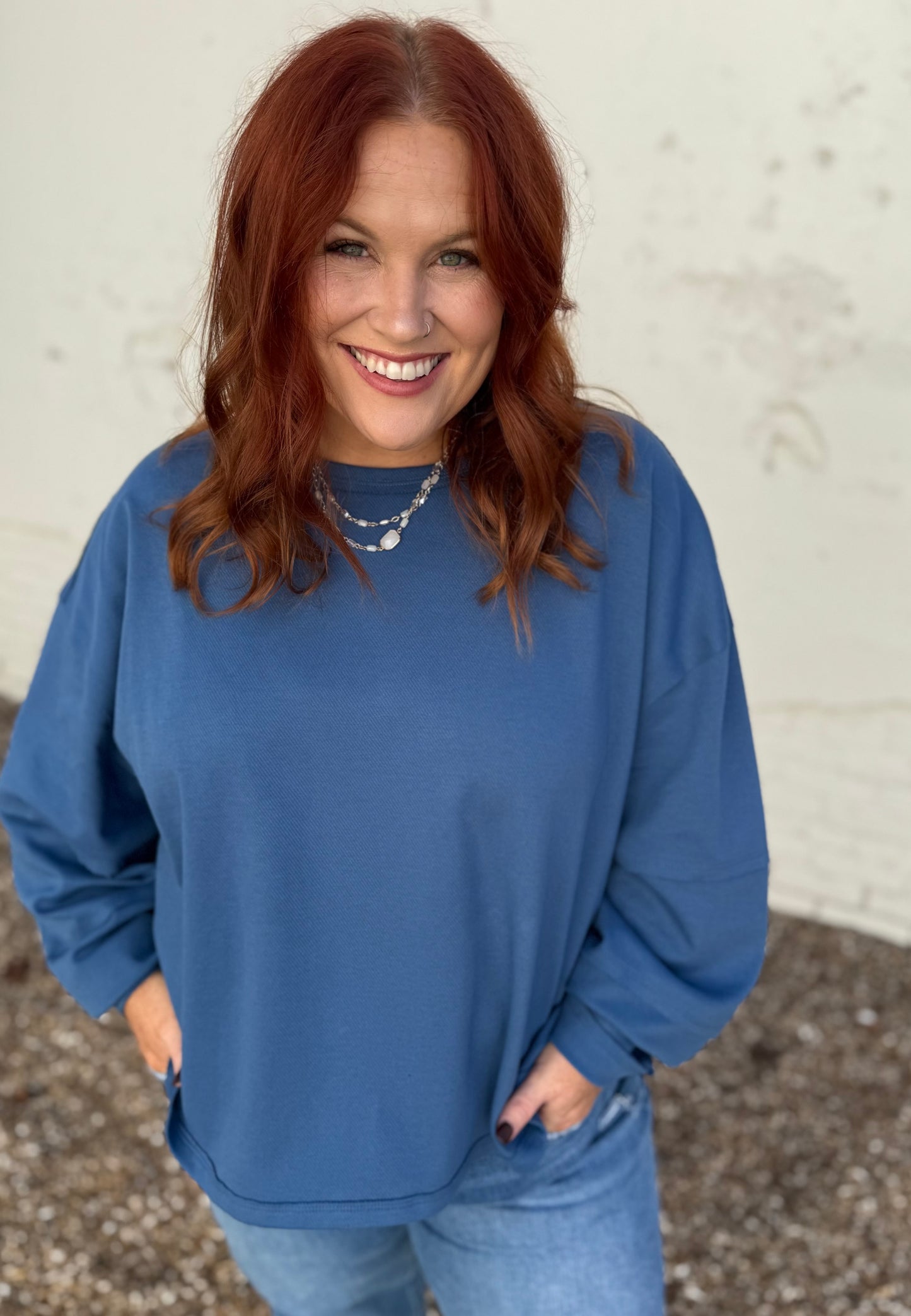Jasmine High Low Top in Blue