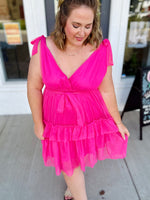 Alianah Pink Tiered Dress