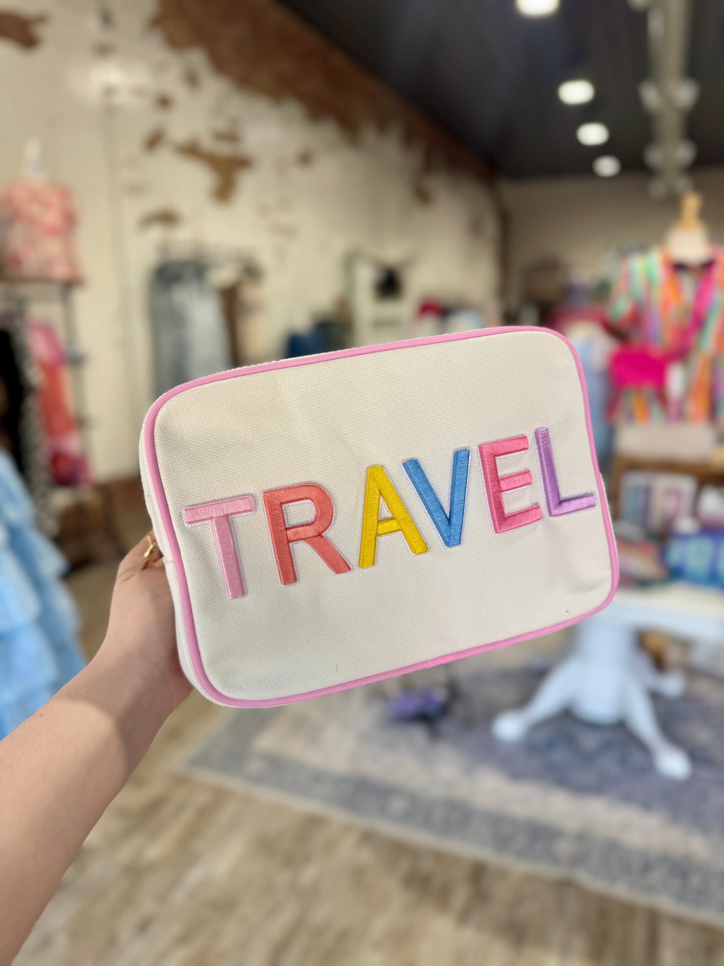Large Travel Canvas Embroidered Bag