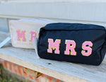 Mrs. Chenille Patch Travel Pouches (Multiple Colors)