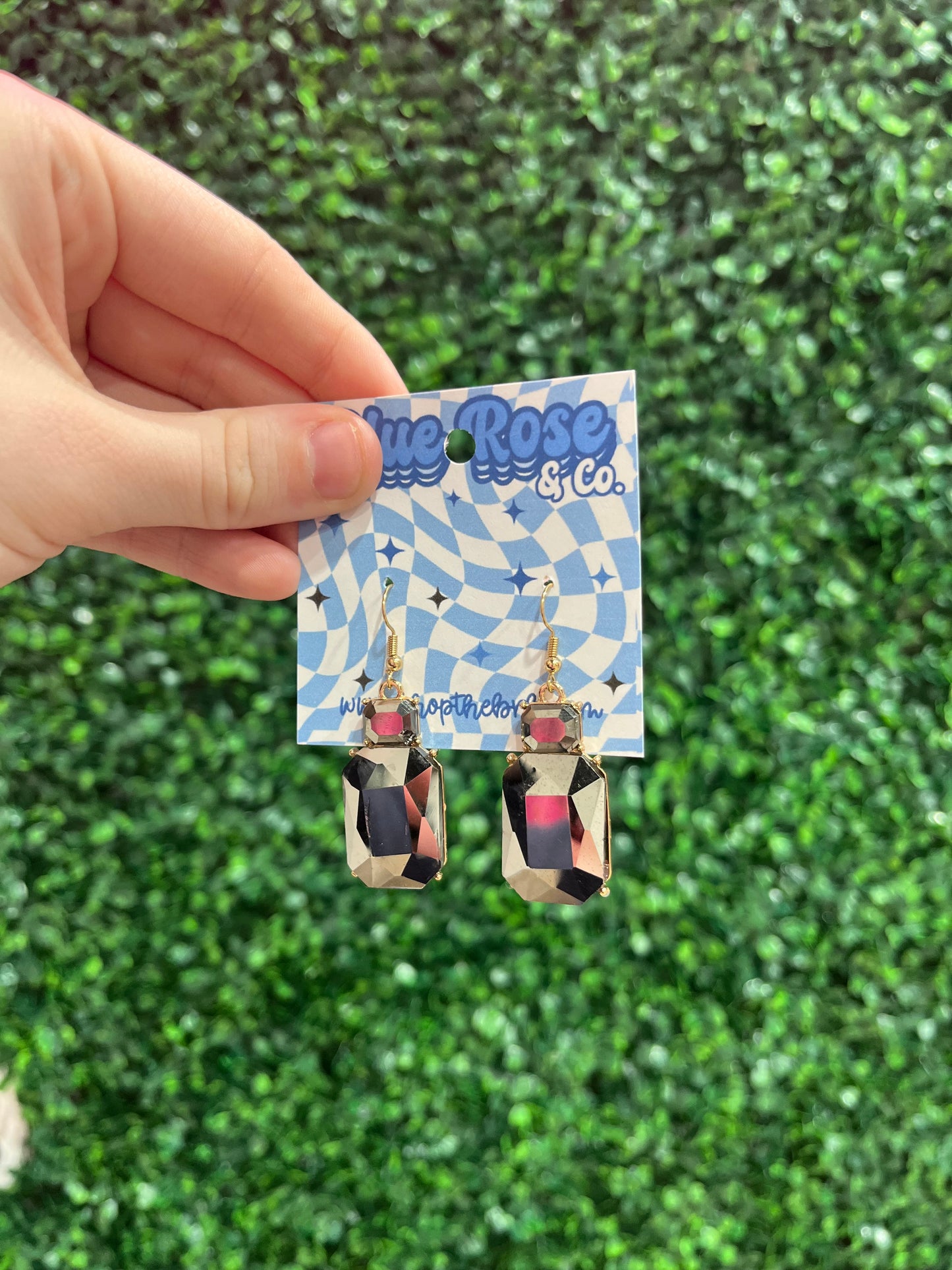 Square Crystal Earrings