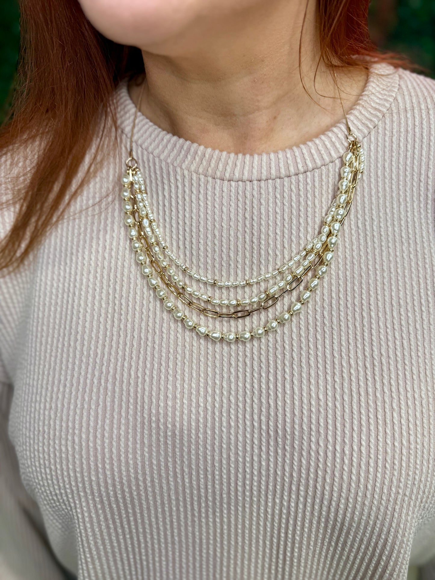 Layered Pearl Necklace