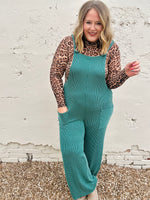 Sleeveless Solid Urban Ribbed Jumpsuit