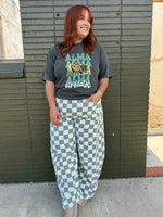 Olivia Checkered Barrel Pants