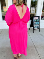Ashlynn Pink Pleated Dress