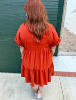 Brooke Tiered Rust Dress