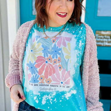 He Makes all things Beautiful Bleached Tee