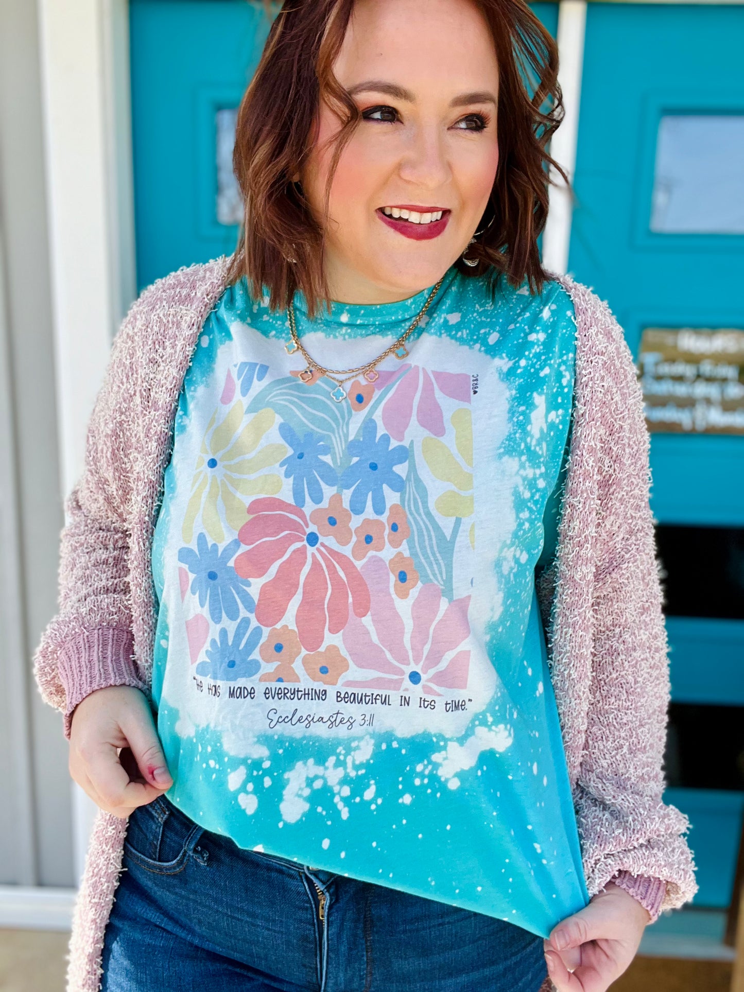 He Makes all things Beautiful Bleached Tee