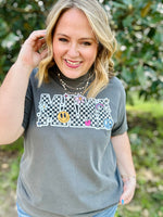 Checkered Mama Tee