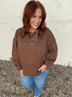 Jasmine High Low Top in Chocolate