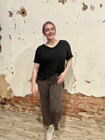 Leopard Urban Ribbed Casual Pants