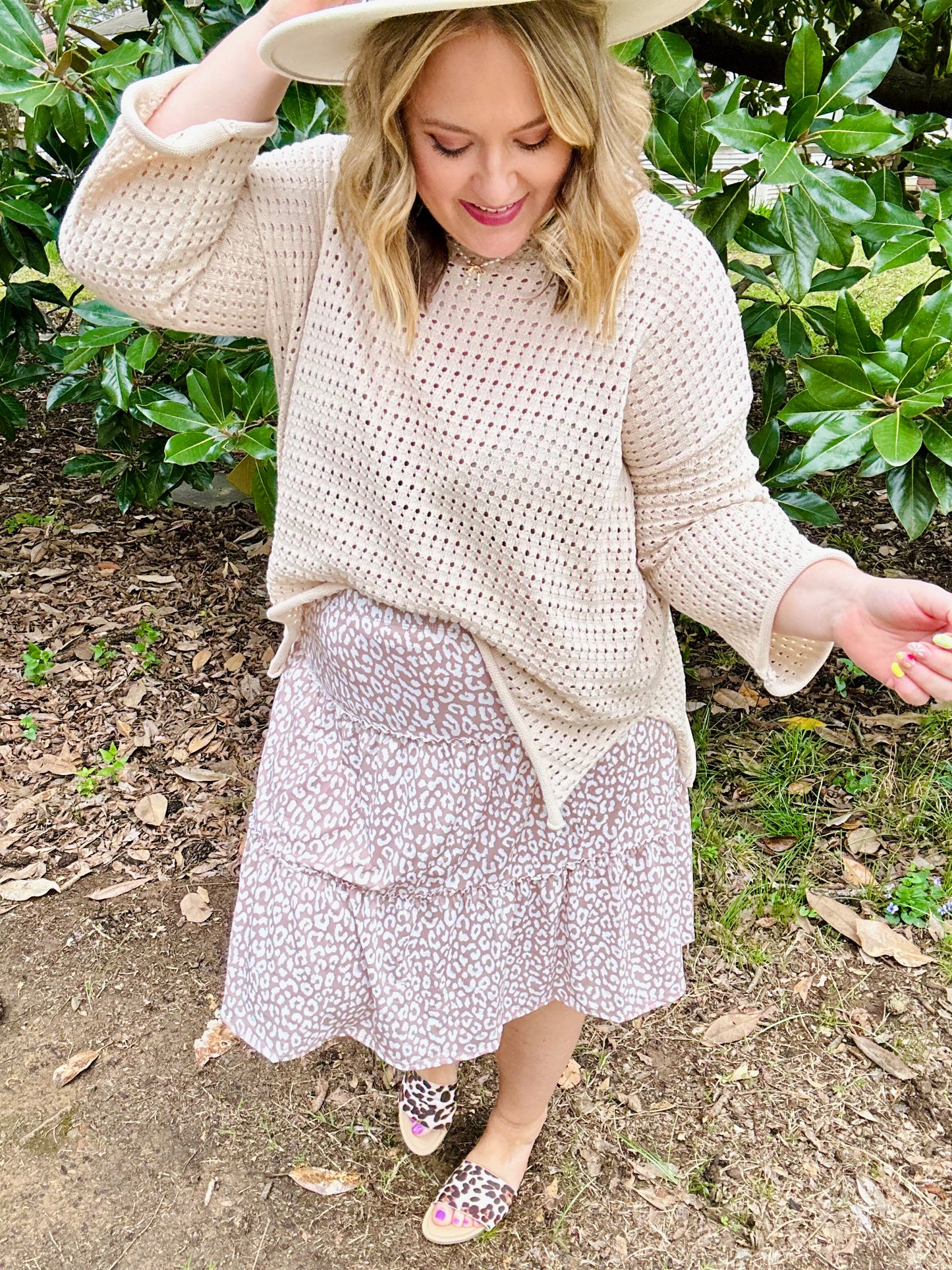 Raylee Animal Print Ruffled Skirt