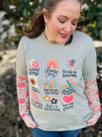 Positive Affirmations Floral Tee