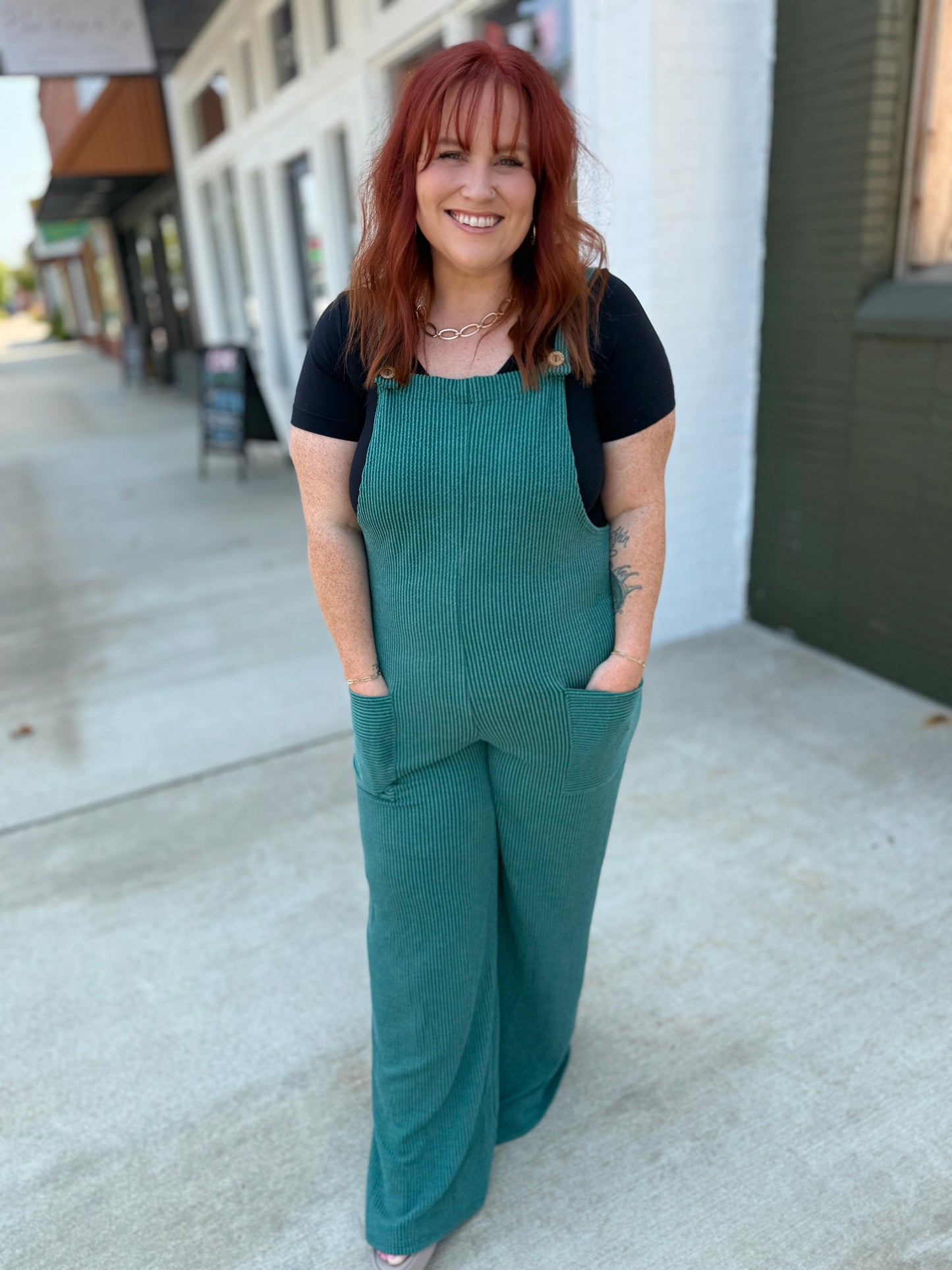Sleeveless Solid Urban Ribbed Jumpsuit