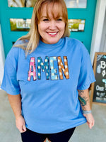 Amen Floral Tee on Comfort Colors