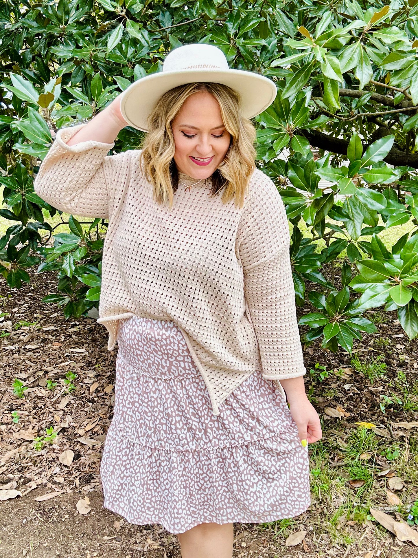 Raylee Animal Print Ruffled Skirt