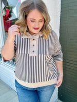 Smokey Grey Boxy Knit Top