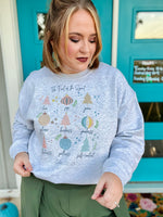 Christmas Fruits of the Spirit Sweatshirt on Gray