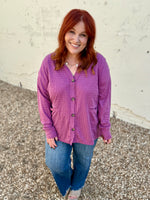 Two-Toned Charm Cardigan - Magenta
