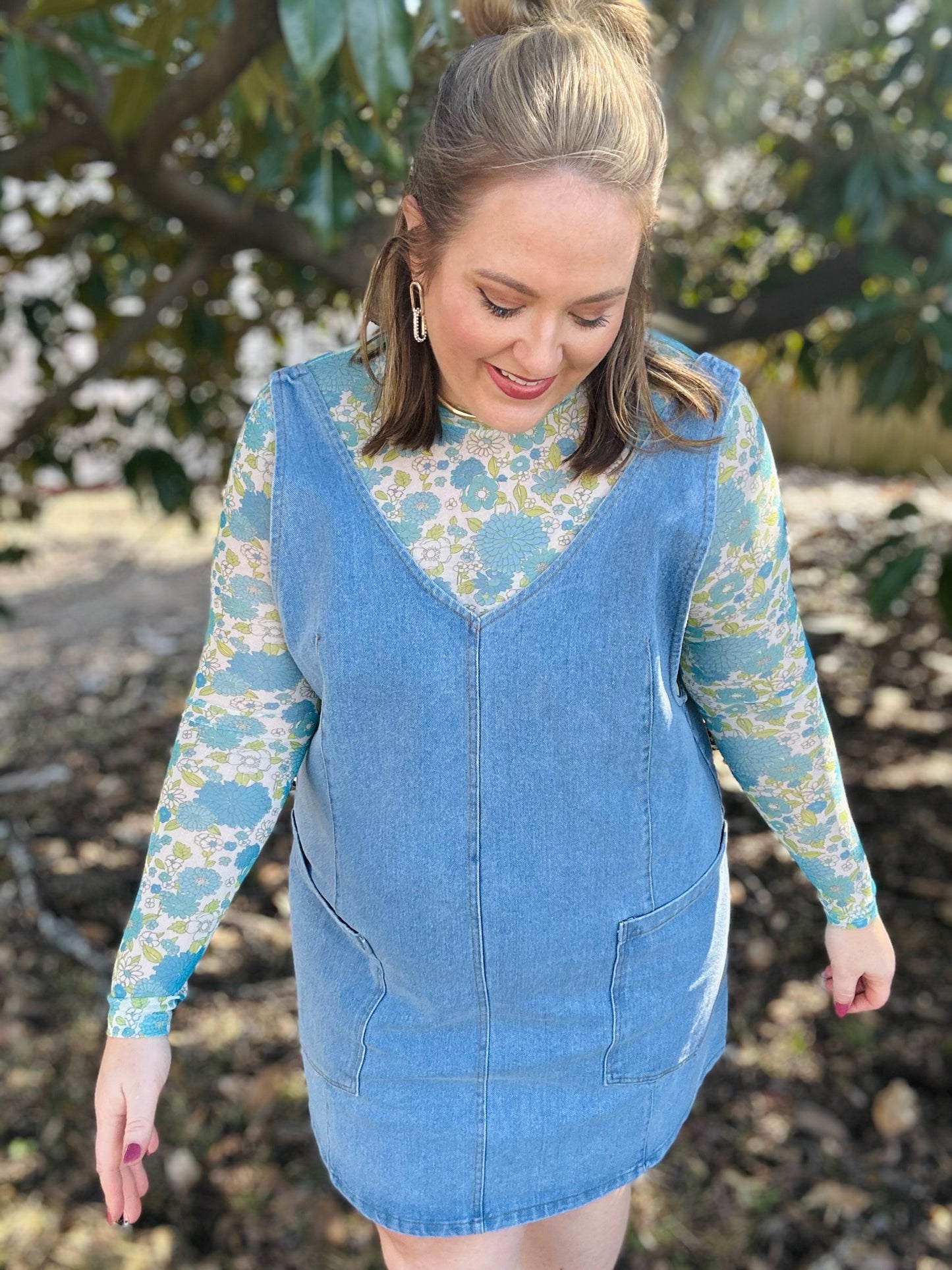 Kenna Denim Knot Dress