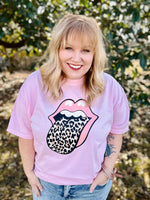 Leopard Loud Mouth Tee on Comfort Colors