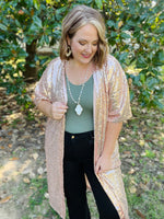 Rose Gold Sequin Duster