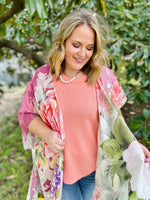 Whit Floral Kimono
