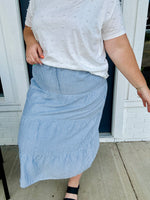 Ivory Striped Skirt