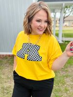 Checkered Airedale Tee (Any Color!)