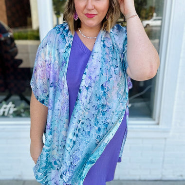 Blue Mix Silk Kimono
