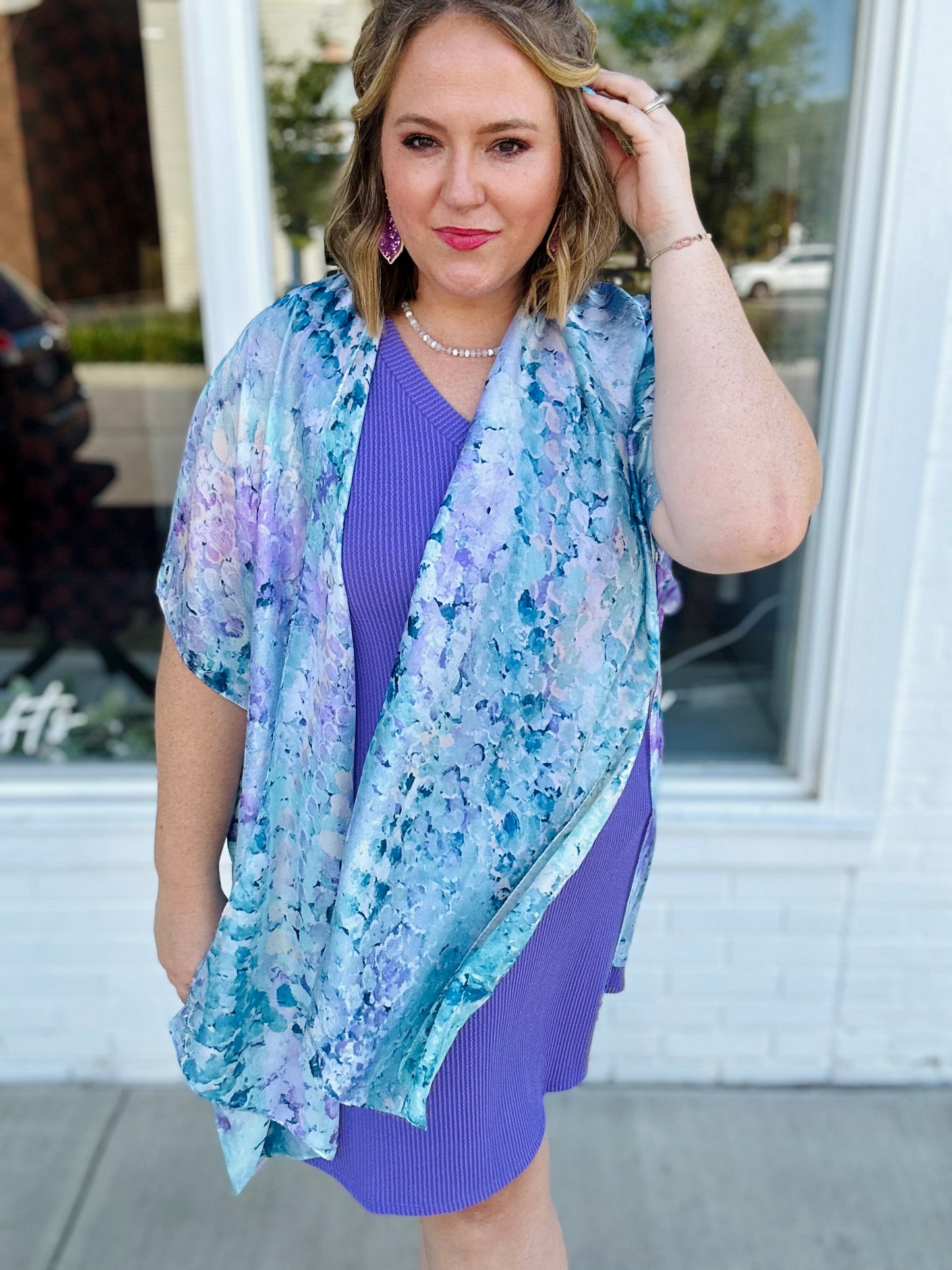Blue Mix Silk Kimono