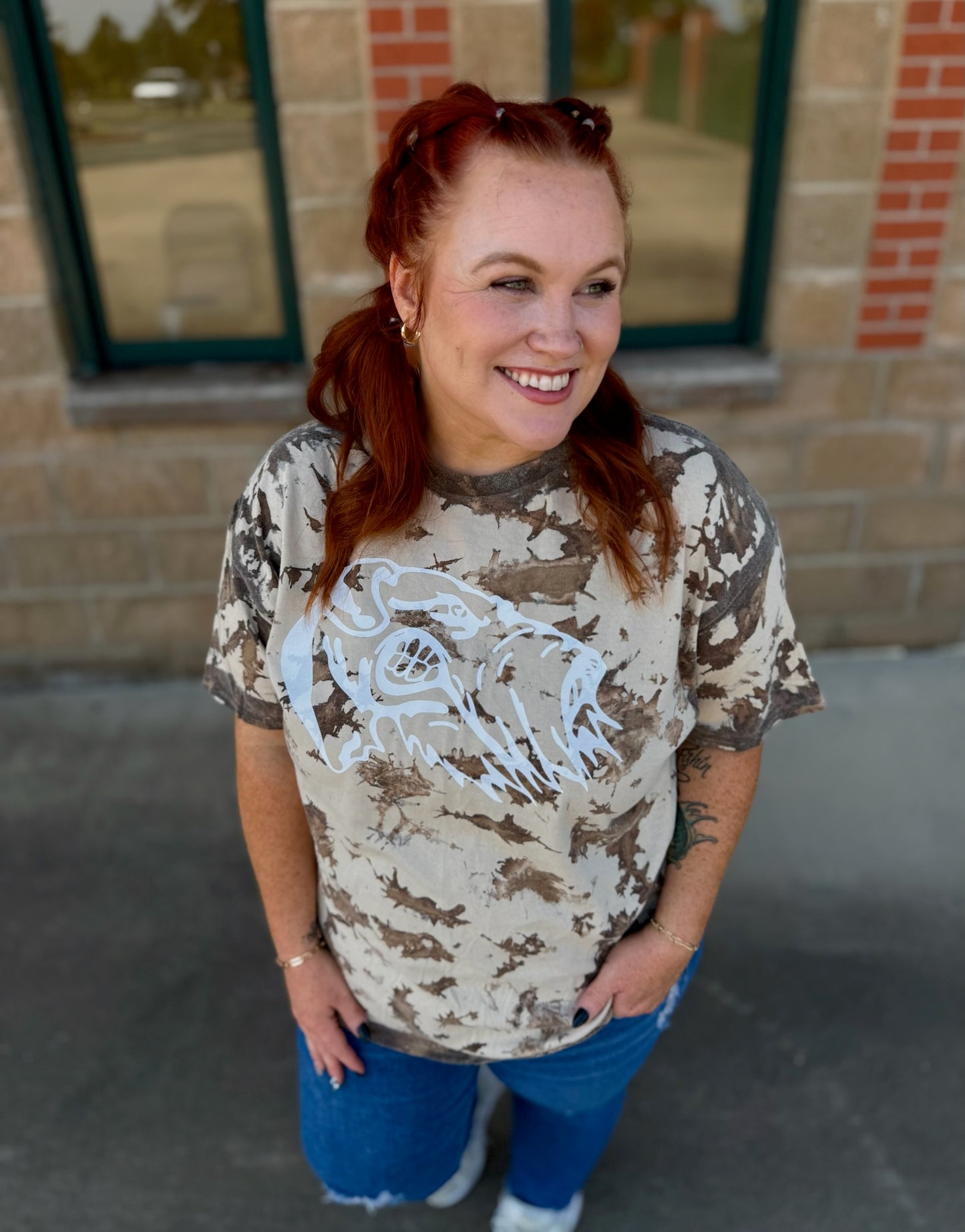 Mascot Bleached Tee (Customizable)