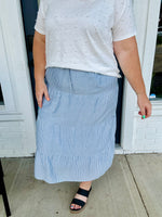 Ivory Striped Skirt