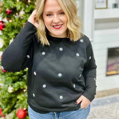 Michelle Black Knit Top