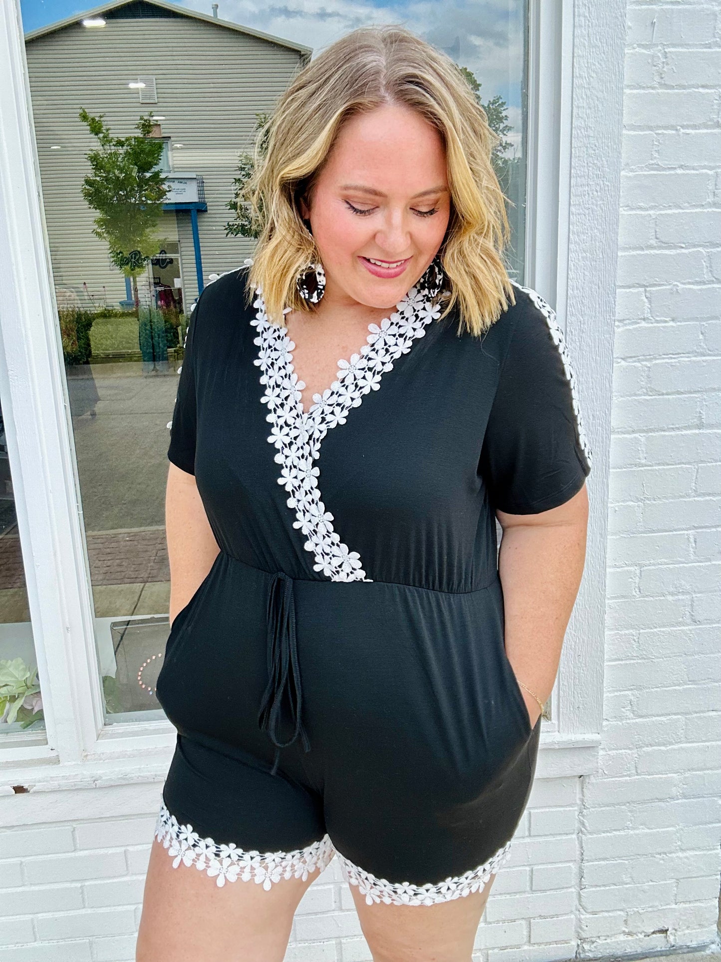 Linley Floral Lace Romper