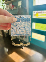 Wire Hoop Earrings with Charms