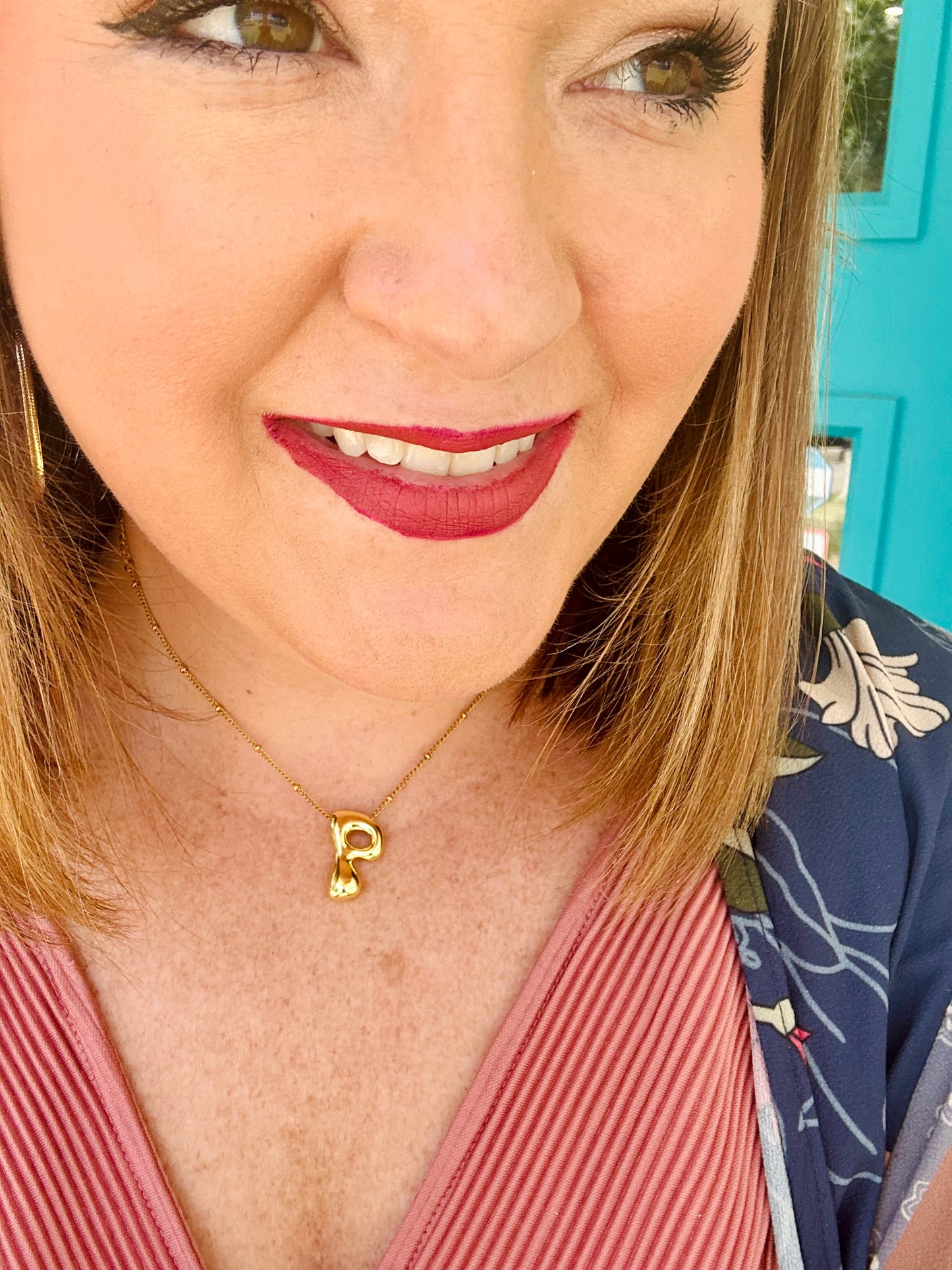 SS Bubble Initial Necklace