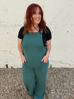 Sleeveless Solid Urban Ribbed Jumpsuit