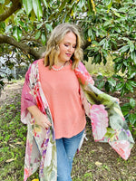Whit Floral Kimono
